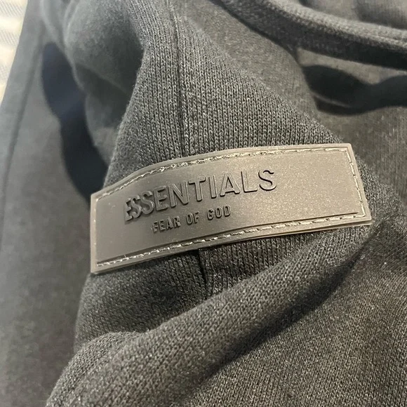 Essentials Fear of God Stretch Limo Black Hoodie and Sweatpants Set - Picture 9 of 16